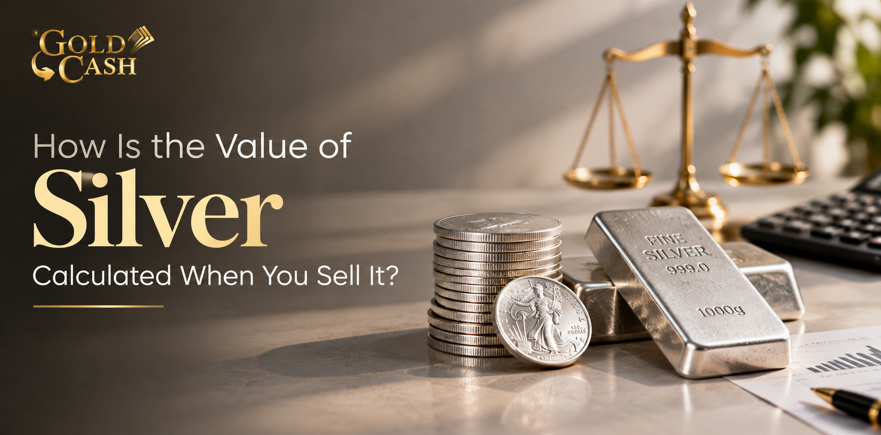 Learn how silver value is calculated using purity, weight, and market rates. Understand the valuation process before selling your silver for cash.